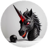 Dämonisches Einhornkopf-Design