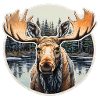 Moose in its natural environment