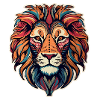 Tête de Lion Psychédélique