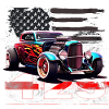 Amerykański Muscle Car Hot Rod