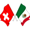 Flag of Switzerland and flag Mexico