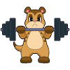 Meerkat Bodybuilder Haltère Musculation