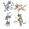 Funny badminton cat