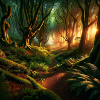 Gruseliger Wald