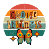 CHOOSE KINDNESS Retro Sunset Butterfly