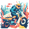 Plongeur à moto 1