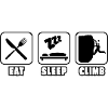 MANGER, DORMIR, GRIMPER