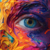 Farbenfrohes Auge