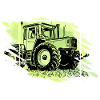 MB Tractor Grunge Retro
