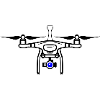 Drone Symbol Silhouette
