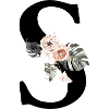 Tropical Floral Letter S