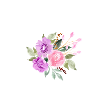 Lila Blumenbuchstabe S