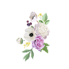 Lettre t floral violet