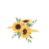 Lettre t floral tournesol