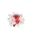 Lettre t floral rouge