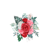 Red Floral T Letter
