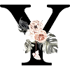 Tropical Floral Y Letter