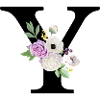 Lila Blumenbuchstabe y