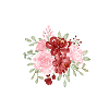 Lettre x floral rouge