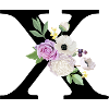 Purple floral x letter