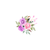 Purple floral w letter