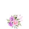 Letra V Floral Púrpura