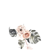 Tropical Floral V Letter