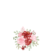 Red Floral U Letter