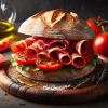 Serrano ham and tomato sandwich