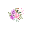 Violetti kukkakirjain y