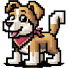 Pixeled dog