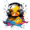Canetons DJ avec casque