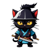 chat ninja - chaton samourai