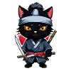 chat ninja - chaton samourai