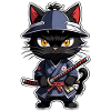 Ninja Katze - Samurai Kätzchen