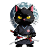 chat ninja - chaton samourai