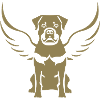 Rottweiler Angel Wing Silhouette