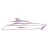Motorboat Yacht Silhouette Minimal Design