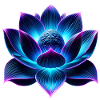 Neon Lotus Flower