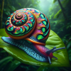 Mehrfarbige Schnecke