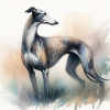 Lévrier aquarelle