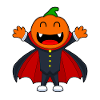 Citrouille d’Halloween vampire