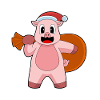 Sac de Noël cochon