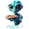 Un extraterrestre livre des pizzas