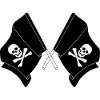 Two Flags Crossed Pirates