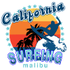 California surfing in Malibu.