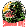 Summertime Summer Vibes Beach Melon Monster