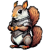 Warrior Squirrel Illustration