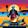 Cooking in the sunset