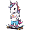 Licorne patineuse mignonne